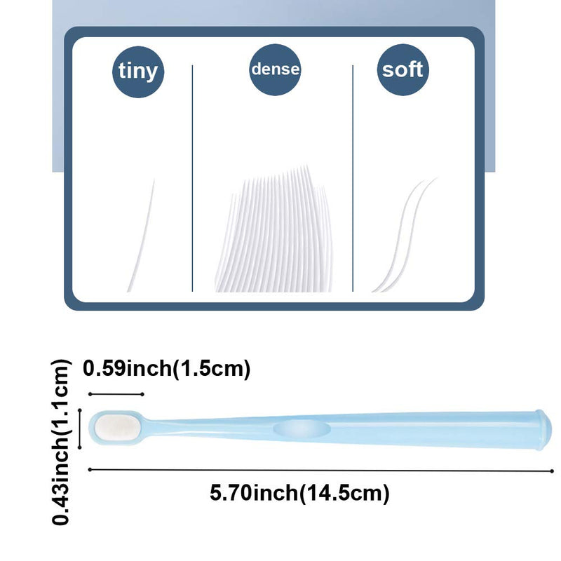 Cat Toothbrush, Soft Small Dog Dental Toothbrush Silicone, Easy Teeth Cleaning Head, Pet Deep Clean Dense Brush, Safe and Effective Oral Care, Brush Away Bad Breath, Easy to Handle, Blue