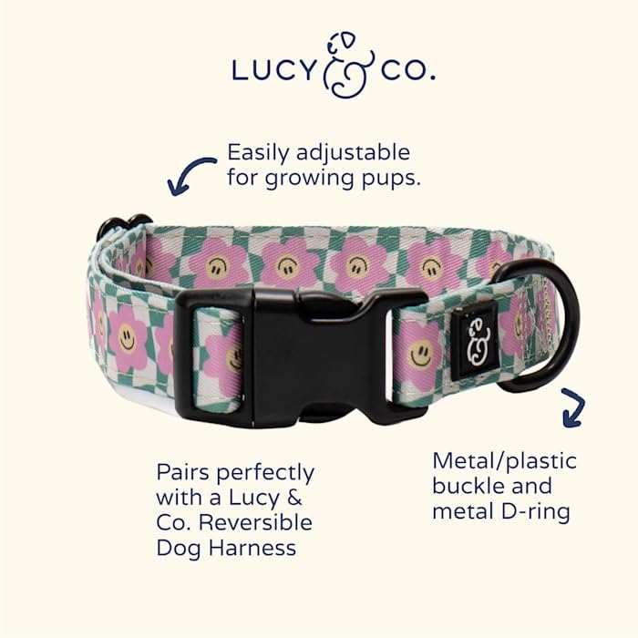 Lucy & Co. Making Rainbows, Cute Reversible Dog Harness Walking Halter - Best Designer Pet Harnesses for XS - XL Dogs - Padded Adjustable Vest for Easy Walking (Large) Large Just Chill