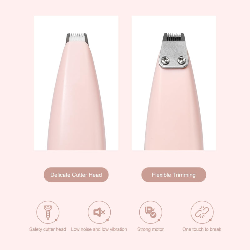 Dog Clippers for Grooming, Dog Paw Trimmer, Pet Paw Trimmer, Mini Trimmer for Dogs, Rechargeable, Low Noise for Trimming Dog Cat Hair Around Paws, Eyes, Ears, Face, Rump (Pink) - PawsPlanet Australia