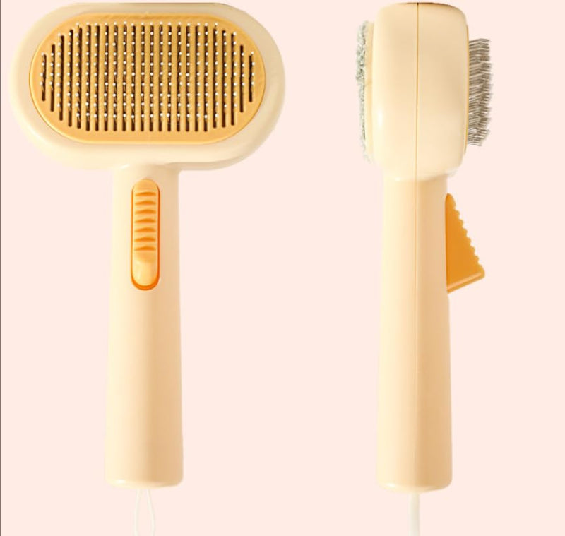 simplely easy Cleaning Pet Spray Hair Removal Comb with Release Button,double sided massagae cleaning Waterproof Pet Grooming Brushes short long hair dogs and cats pets - PawsPlanet Australia
