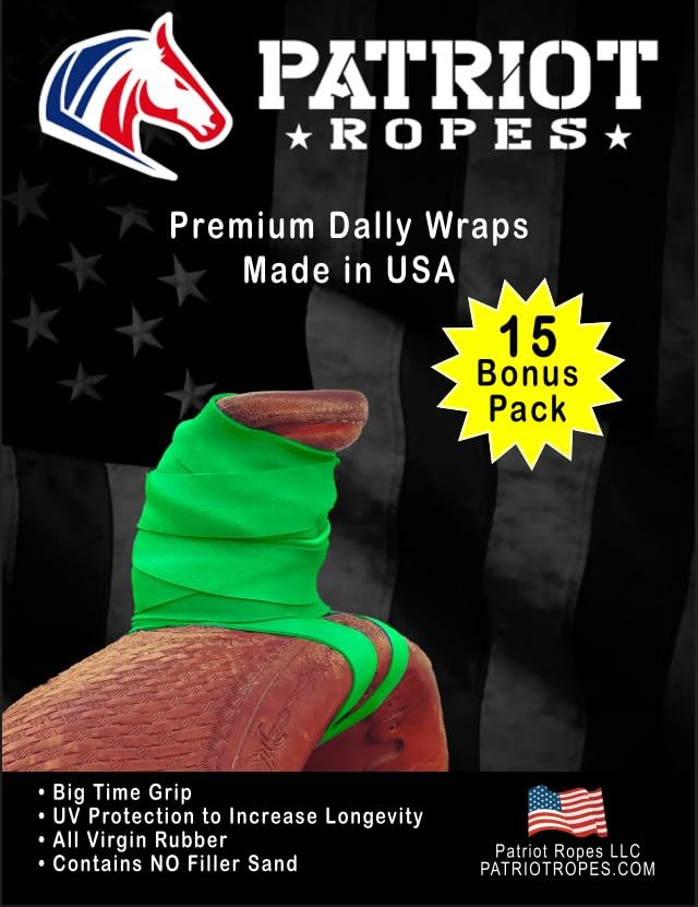 Neon Green 15 Pack Premium Rubber Dally Wraps
