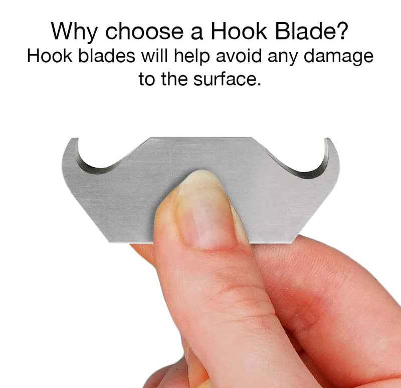 Hook Blade 10 Pack - Utility Knife Hooked Razor Blades in Storage Box - Heavy Duty SK5 Replacement Refills for Carpet, Roofing Knife, Box Cutter 10 Blades Hook - PawsPlanet Australia