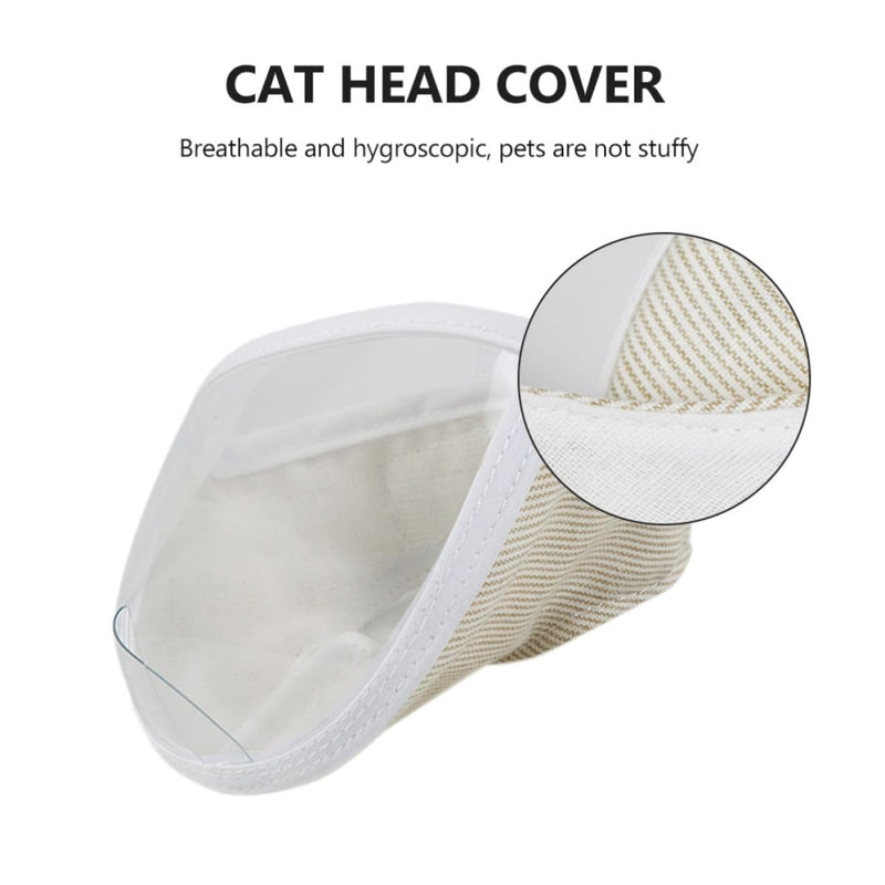 UKCOCO Cat Face Mask Anti-Bite Made of Polyester Transparent Cat Head Protector for Home and Bathroom Kitten and Cat