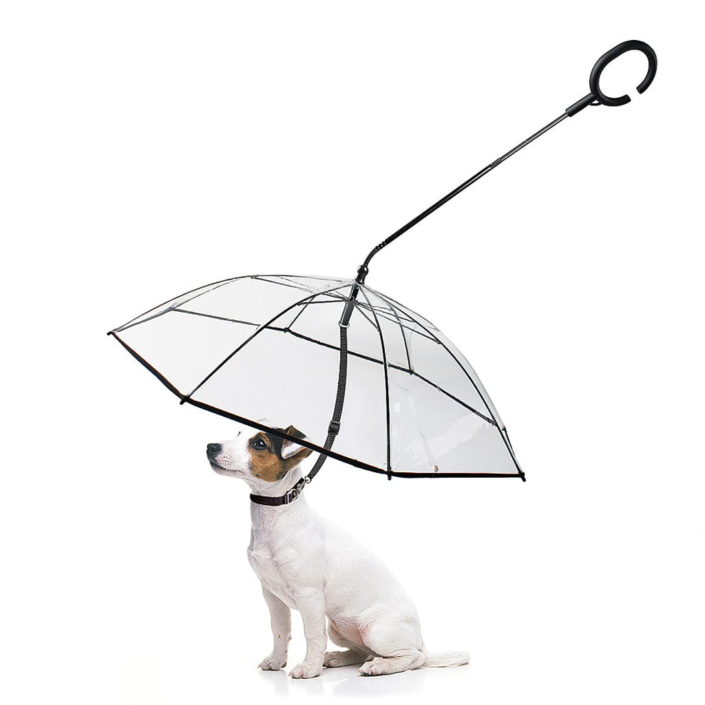 NAMSAN Dog Umbrella for Small-Medium Dogs Pet Umbrella with Adjustable Leash Rain/Snow Walking Doggy Umbralla, C-Shape Handle, Angle Adjustable