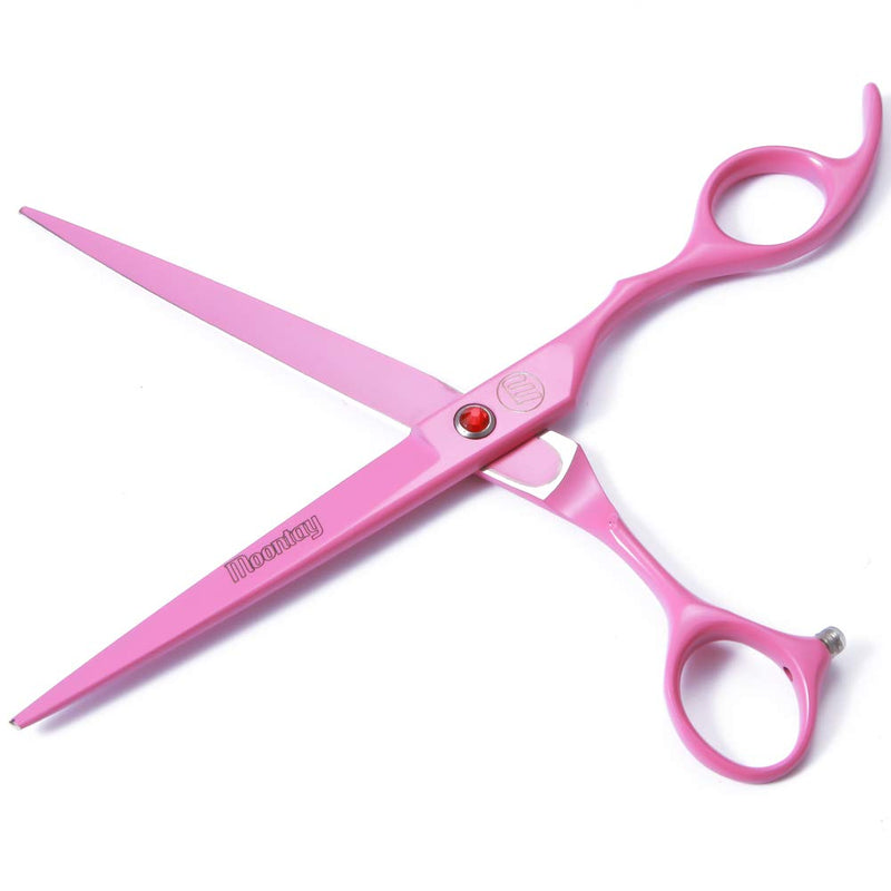 Professional Dog Scissors Set - 7 Inch/8 Inch Curved Chunkers & Thinning Shears with Grooming Comb 7 Inch (Pack of 5) Pink - PawsPlanet Australia