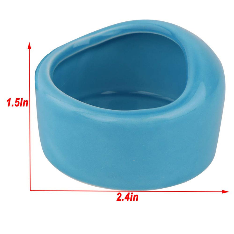 2 Pcs Ceramic Hamster Bowl, Small Animal Food Bowl and Water Dish Feeder for Hedgehog Hamster Guinea Pig Sugar Glider Rat Gerbil Mice Chinchilla (Colors May Vary) - PawsPlanet Australia