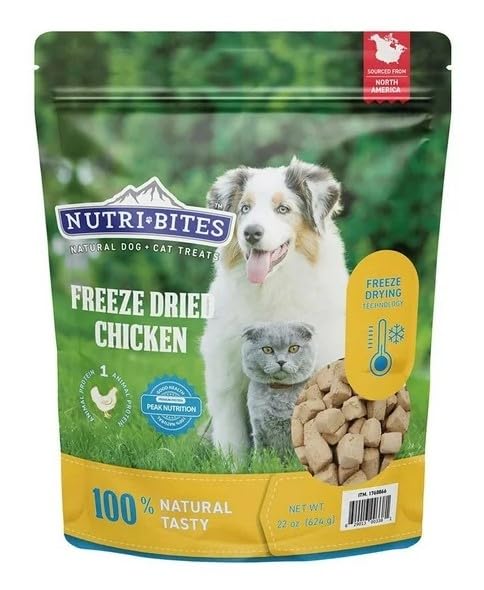 Nutri Bites Freeze Dried Chicken Dog Treats 22 oz - PawsPlanet Australia