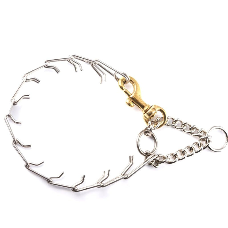 1.5mm Kimberland Collars Clasp Dog Training Collar for Small Breeds | 8'' Micro Training Chain for Dogs 6-26lbs | No-Pull Collar | Behavior Aid | Stainless Steel | Silver - PawsPlanet Australia