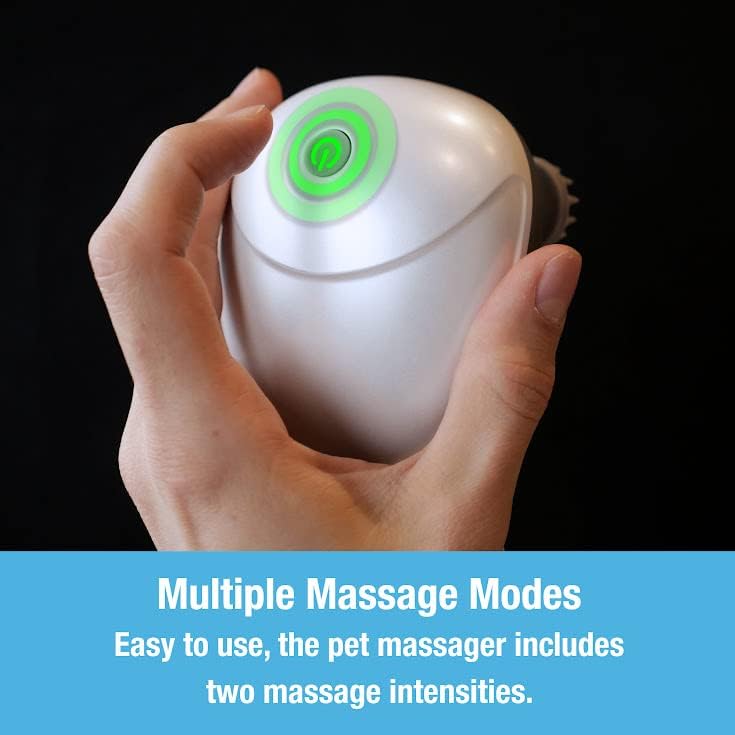 Handheld Pet Massager for Dogs and Cats by Tilcare - Electric Massage Tool - Head and Back Scratcher for Relieving Tension with Four Rotating Massage Heads - PawsPlanet Australia