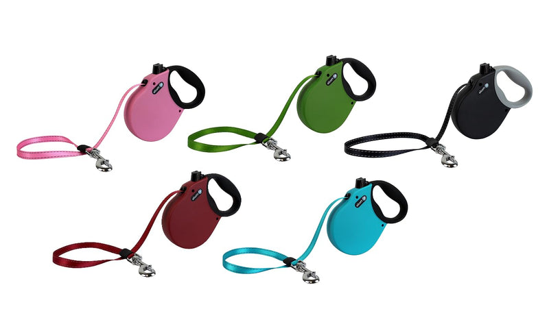 Alcott Adventure Retractable Reflective Belt Leash – 16 Feet – Large for Dogs up to 110 lbs, Pink – Durable & Comfortable Dog Leash - PawsPlanet Australia