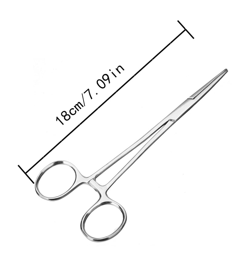 WYSUMMER Stainless Steel Dog Cat Pet Forceps Scissors Ear Hair Clamp Fishing Scissors Tools (18CM straight) - PawsPlanet Australia