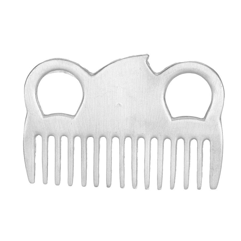 Metal Horse Comb 3.9x2.8x0.2in Portable Livestock Horse Hair Sliver Comb Horse Grooming Comb Livestock Comb for Cleaning Hair Removing Loose Undercoat Knots - PawsPlanet Australia