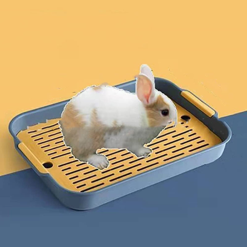 Rabbit Litter Box with Grate, 10.5 x 7.2 Inch Guinea Pig Litter Pan Anti-Turnover Pet Toilet Potty Trainer Corner Guinea Pig Training Pan Cage with Toilet Tray for Rabbit Chinchilla Guinea Double Layer small (green) One size - PawsPlanet Australia