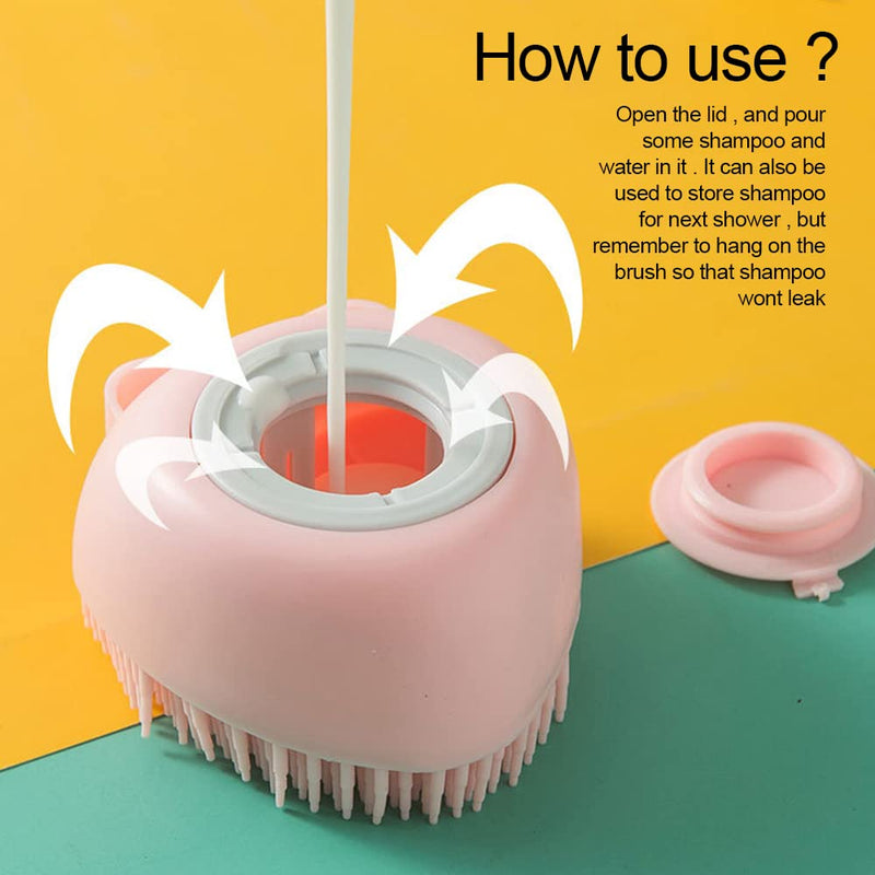 3pack Dog Bath Brush. Cat Bath Brush.Soft Silicone Dog Shampoo Brush, Pet Grooming Bath Massage Brush Shampoo Dispenser. Pet Dog an Cat Grooming Silicone Shower Brush Dog Grooming Brush Bath. - PawsPlanet Australia