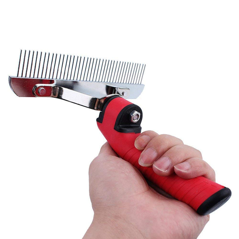 ASOCEA Pet Dog Grooming Extra-Large Rake Comb Deshedding Tool Beauty Comb For Medium Large Dogs German Shepherd Golden Retriever Husky