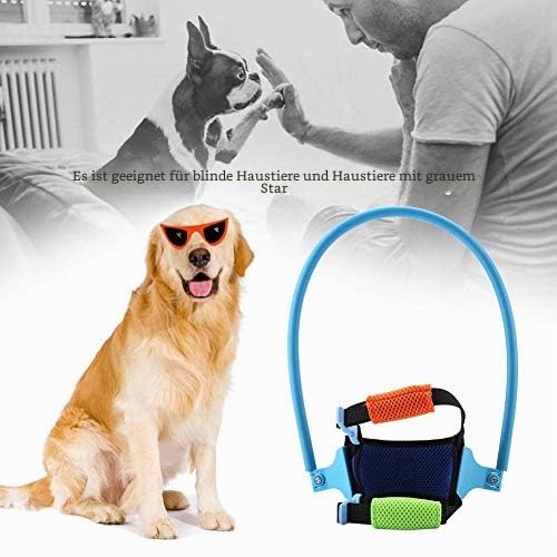 Sheens Anti-Collision Ring for Blind Dogs, Adjustable, Lightweight, Cataract-Proof Guide Halo Protective Case for the Circle Blind Pet Cats, Anti-Collision Ring Safety Harness (XS) XS