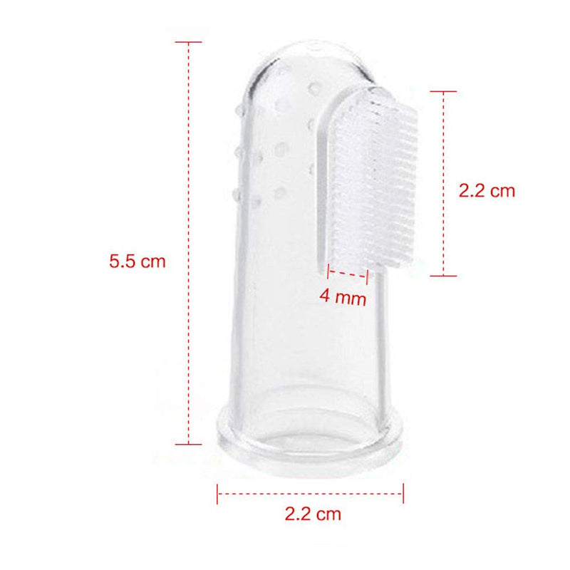 4 Pieces Soft Silicone Finger Toothbrush，Tooth Cleaning Care, with 4 Storage Boxes