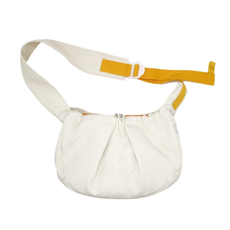 Ferret Sling Carrier - Pet Carrying Bag with Adjustable Strap Hands Free Shoulder Bag Crossbody Travel Slings Soft Small Animal Bonding Pouch Front Backpack for Ferret Rabbit Puppy Kitten (Beige) Beige - PawsPlanet Australia