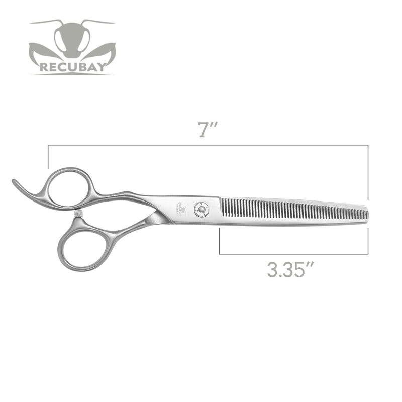 Left Handed Matte Deluxe Dog Grooming Scissors Great Grooming Shears for All Breeds,Design For Professional Groomer. (50T Thinner Lefty) 50T Thinner Lefty - PawsPlanet Australia