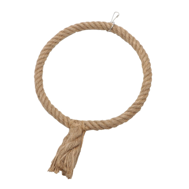 Bird Rope Swing Toy Parrot Climbing Perch Stand for Cockatiel Conure Cockatoo Parakeet Cage Hanging Decor (B: Round) B: Round - PawsPlanet Australia