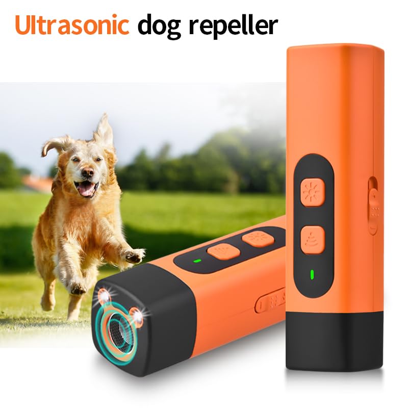 2025 Dog Bark Deterrent,Rechargeable Sonic Dog Repeller,Safe 25KHz Sonic Frequency Transmitter,Anti Bark Device for Dogs,50ft Range Professional Dog Training Tool,LED Indoor/Outdoor Barking Silencer.