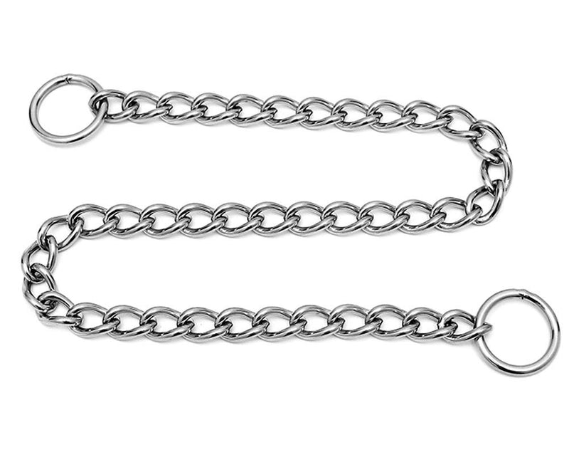 SGODA Chain Dog Training Choke Collar, 304 Stainless Steel, Total Length 24 in, 3.5 mm 23", 3.5mm - PawsPlanet Australia