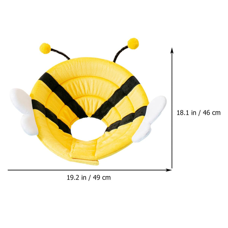 Beavorty Adjustable Soft Postoperative Collar for Dogs and Cats Made of Sponge and Cotton with Bee Shaped Design to Prevent Wound Licking After Surgery