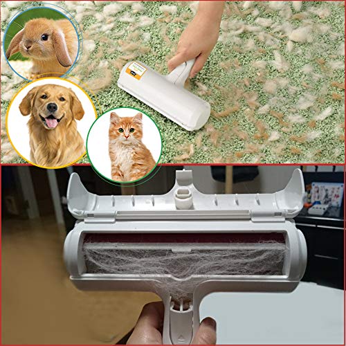 Nado Care Pet Hair Remover Roller - Lint Roller for pet Hair - Self Cleaning Dog & Cat Hair Remover - Remove Dog, Cat Hair from Furniture, Carpets, Bedding, Clothing and More. White - PawsPlanet Australia