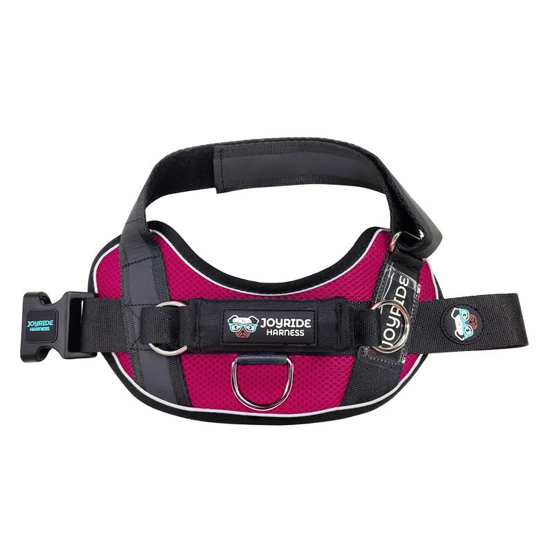 Joyride Harness Summer Mesh Vest – 2.0 No Pull Dog Harness - Adjustable, Breathable Vest - Custom Name Tag Included - Perfect for Small, Medium & Large Dogs Rose Red X-Large - PawsPlanet Australia