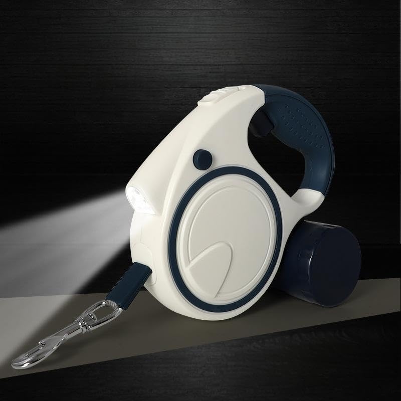 LED Auto Retractable Dog/Cat Leash with Waste Bag Storage - PawsPlanet Australia