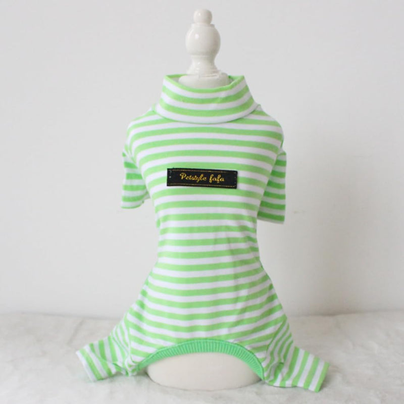 Hdwk&Hped Soft Cotton Dog Pajamas for All Seasons, Striped Solid Pet Bottoming Jumpsuit for Small Dog Cat Puppy 3 Styles (Striped Style - 3-Pack, #5) Striped style - 3-pack - PawsPlanet Australia