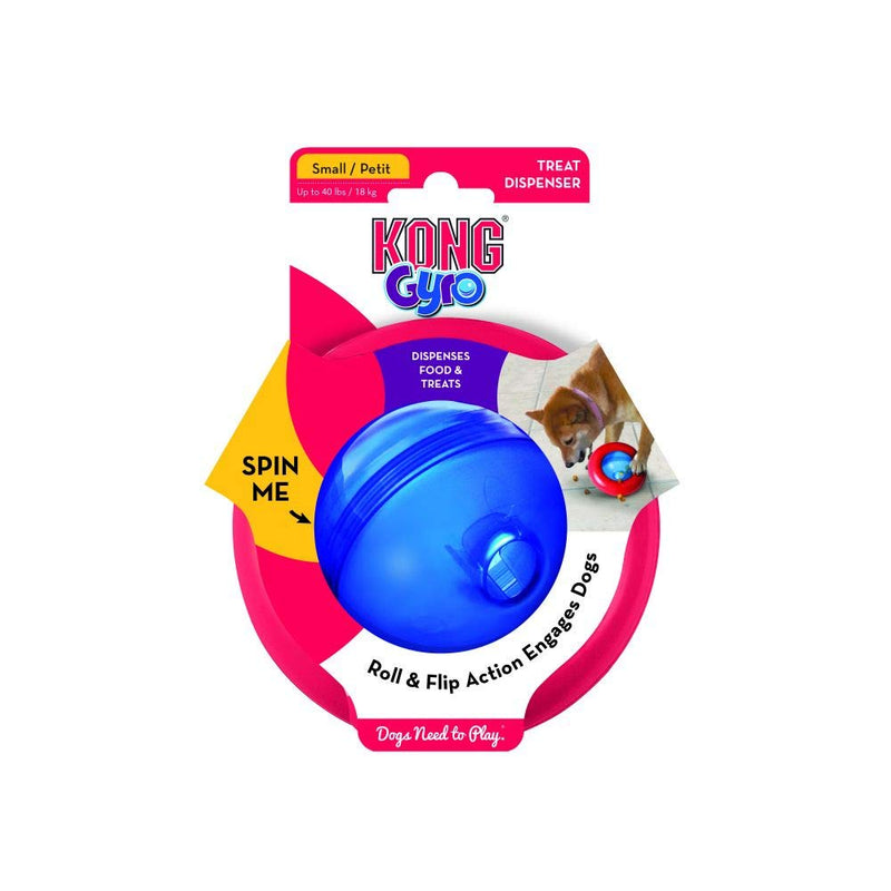 KONG Gyro - Interactive Dog Toy for Treat Dispensing - Dog Slow Feeder for Healthy Eating - for Small Dogs Small (Pack of 1)