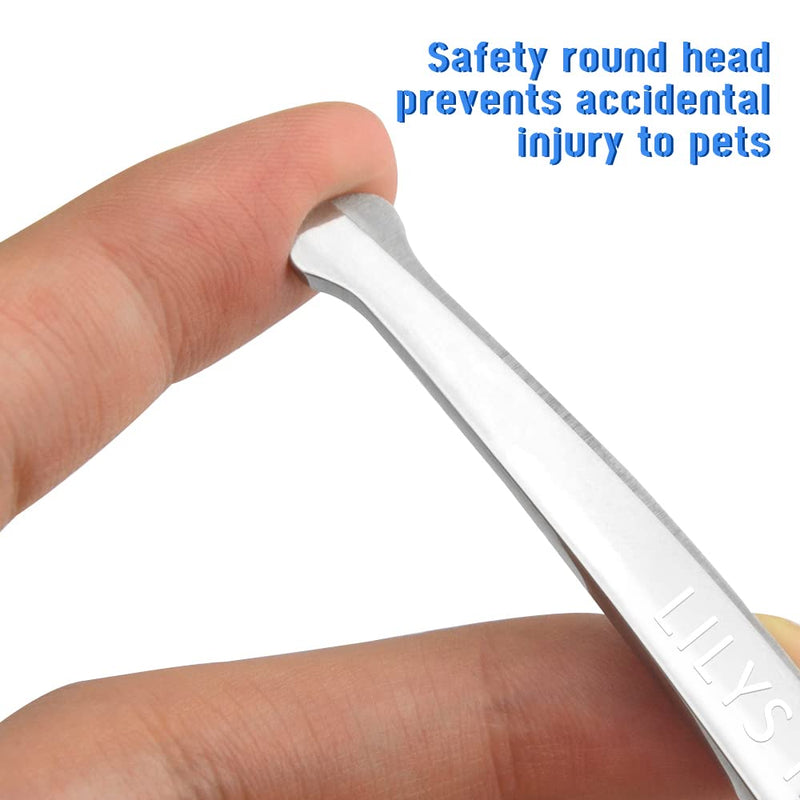 LILYS PET 6.5" Right-handed Pet Round-Tip Grooming Stainless steel Safety Grooming for Dogs and Cats (Curved Scissor) - PawsPlanet Australia