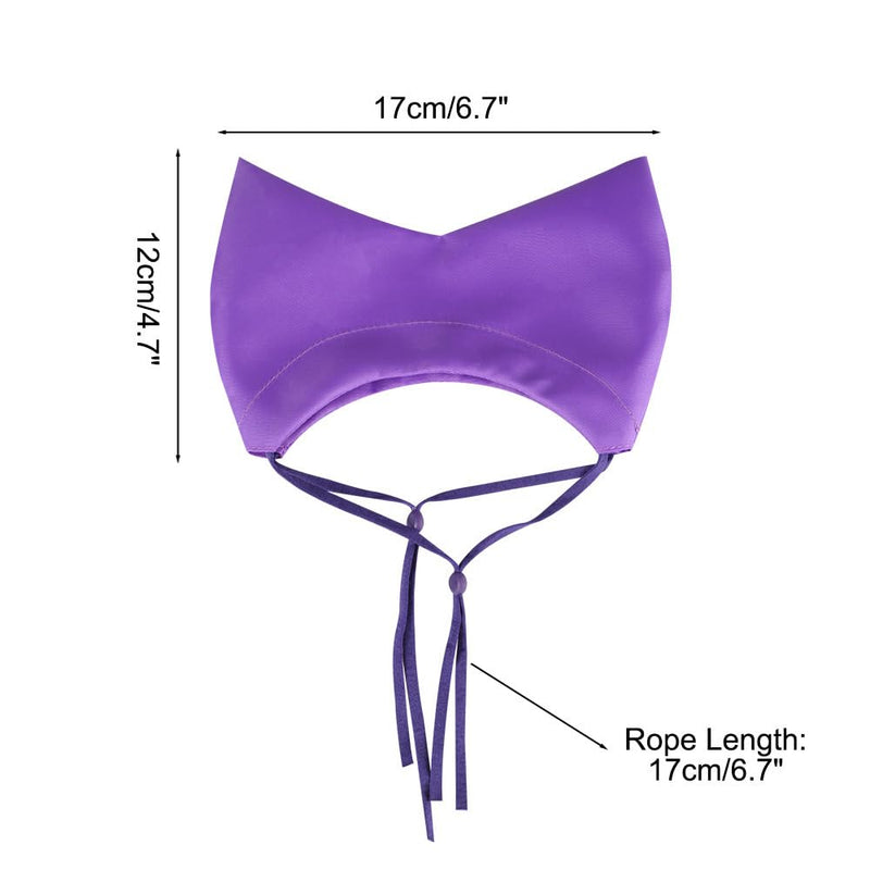 Waterproof Bath Cap for Cats and Small Dogs - Shower Cap with Ear Protection for Bathing, Care and Rain purple