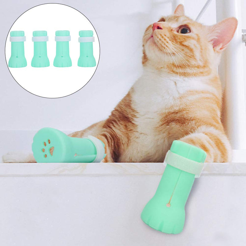 Cat Feet Covers, 4Pcs Set Cat Anti Scratch Shoes Boots Cover Bath Cat Nails Protector - PawsPlanet Australia