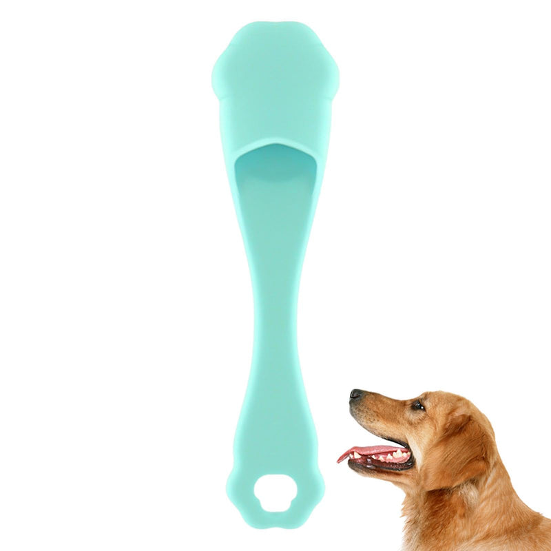 Dog toothbrush, silicone toothbrush for dog fingers, pet toothbrush in paw shape, toothbrush for care, green, 1 piece (pack of 1).