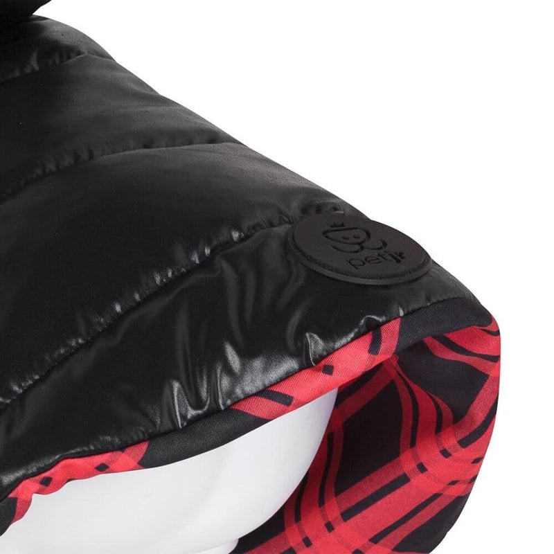 Ziggy Puffer Red Vest with Removable Hood Windproof Dog Winter Jacket, Warm Dog Vest Cold Weather, Pet Apparel for Small Medium Large Dogs (Large)