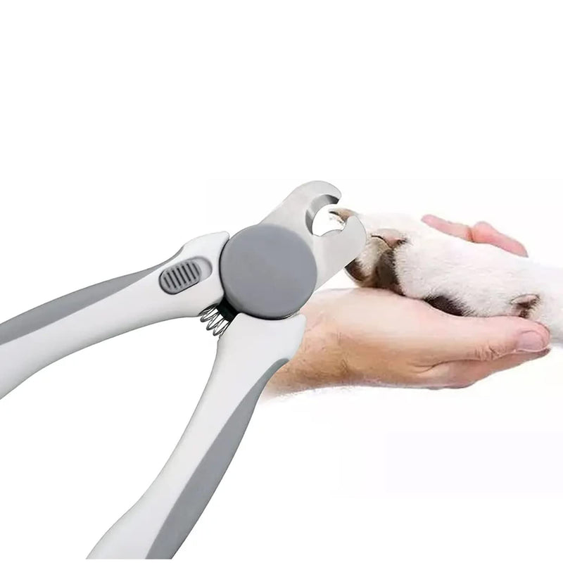 Pet Nail Clipper - Pet Grooming Tool for Nail Clipping and Trimming - Suitable for Dogs and Cats, Equipped with a Safety Guard and Razor Sharp Blade for Precision - plus a Bonus Free Nail File (Gray) - PawsPlanet Australia