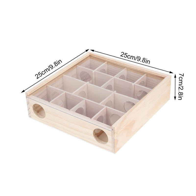Hamster Maze Toy, Wood Rat House with Organic Glass Interactive Intelligent Small Pet Toy for Rat Hamsters - PawsPlanet Australia