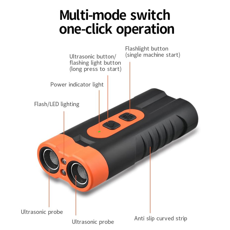 Dog Bark Deterrent Device Rechargeable,Anti Bark Tool for Dogs,Ultrasonic Dual Emitter 50ft Safe Correction Tools to Control Dog's Bark 25KHz,Trainer Barking Silencer Indoor&Outdoor with Flashlight - PawsPlanet Australia