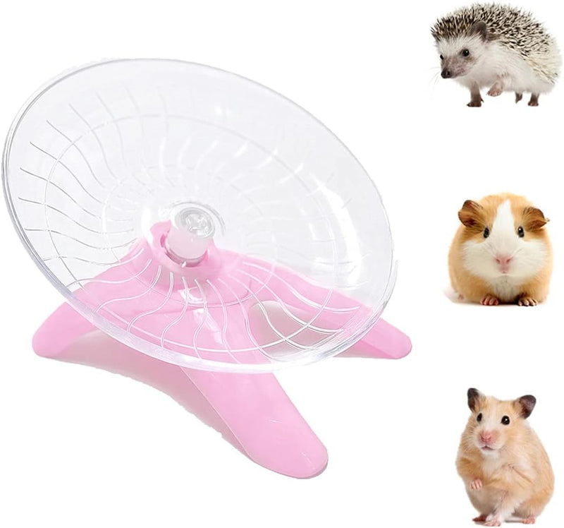 Hamster Flying Saucer Silent Running Exercise Wheel for Hamsters, Gerbils, Mice,Hedgehog and Other Small Pets Silent Running Wheel Hamster Wheel (Pink) Pink - PawsPlanet Australia
