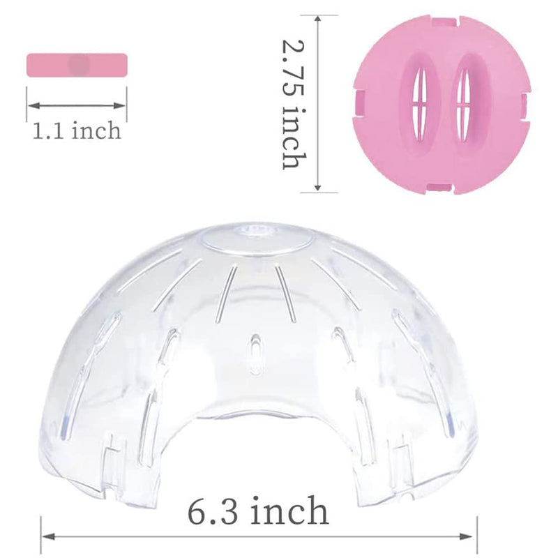 Hamster Ball Clear Plastic Sport Ball for Hamster Running Exercise Ball with Stand Small Pet Rodent Guinea Pig Mice Gerbil Jogging Ball Toy (16cm/6.3inch, Pink) 16cm/6.3inch