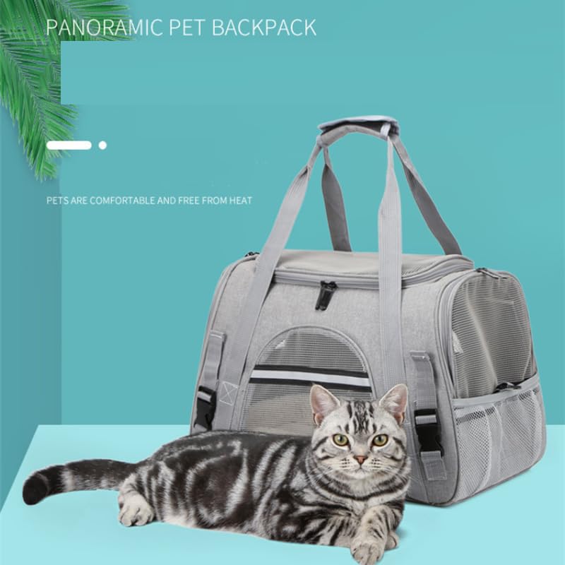 Cat Carriers, Dog Carriers, Pet Carriers – Airline-Approved Soft-Sided Bag for Cats & Small Dogs (Up to 15 lb), Foldable, Breathable Mesh, Privacy Cover, Washable & Lightweight Blue - PawsPlanet Australia