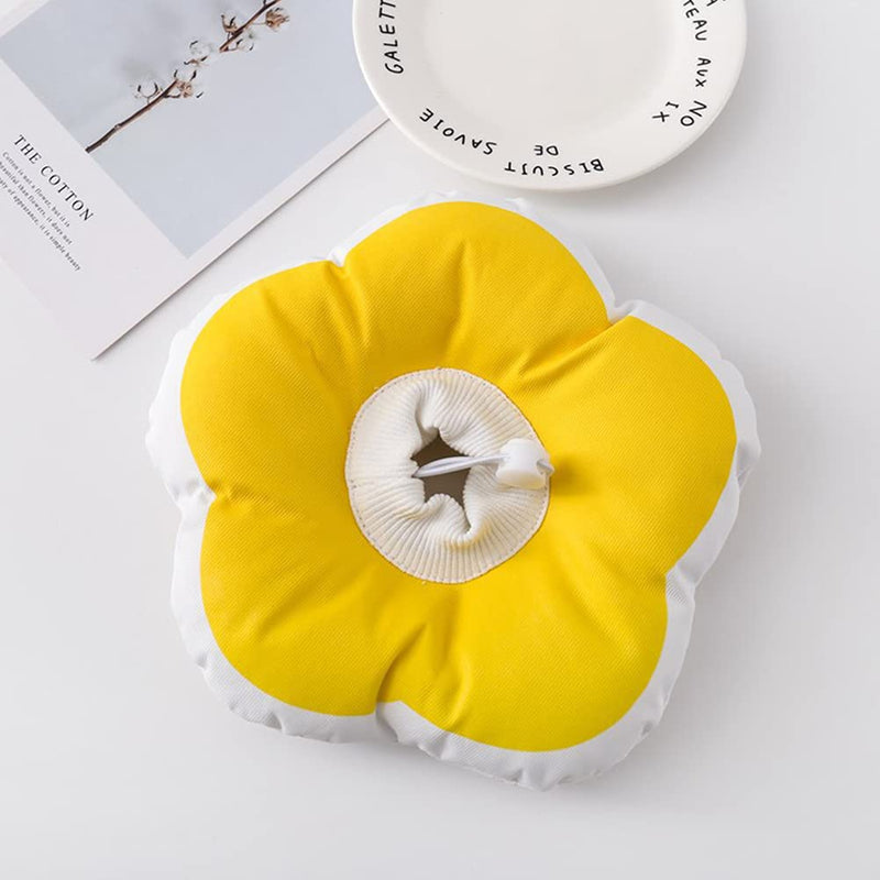 POPETPOP Soft Cat Cone Collar – Waterproof Recovery Elizabethan Collar Prevents Licking & Biting, Lightweight Washable Fabric Flower Design for Post-Surgery Healing, Fits Cats & Kittens