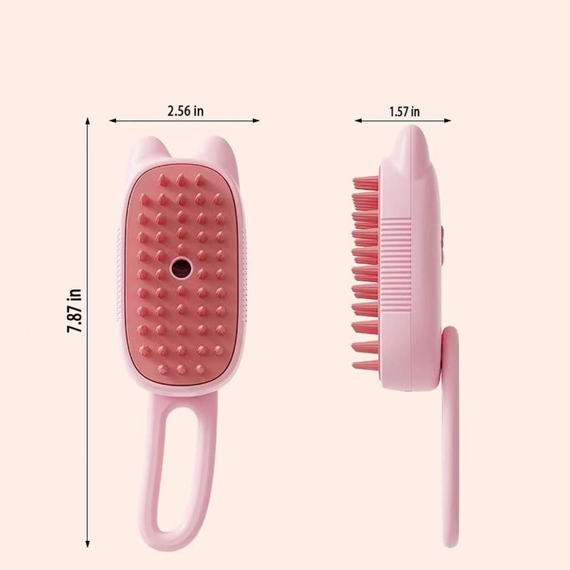 Steam Cat Brush Dog Brush for Shedding Rechargeable Cat Brush Unique Pet Brush The Handle Can be Rotated 360° (pink) pink