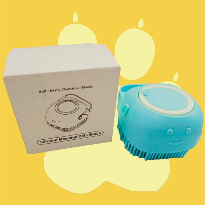 New 2024 Pet grooming Bath Brush, Scrubber Shampoo Dispenser, Shower Brush for Washing Short and Long Hair Dogs and Cats Pet Bath Massage Brush (Pink) Pink - PawsPlanet Australia