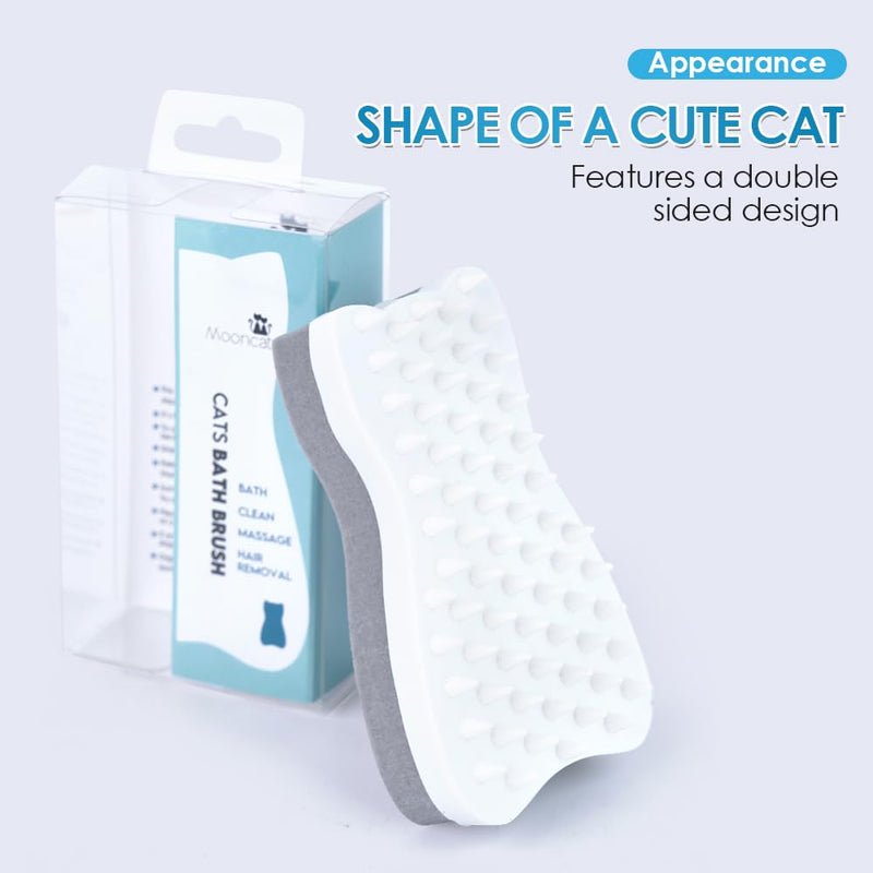 Mooncat Cat Grooming Brush - For Shedding, Long or Short Haired Cats, Removes Mats, Tangles, and Loose Fur - Massage Comb for Indoor Kittens - PawsPlanet Australia