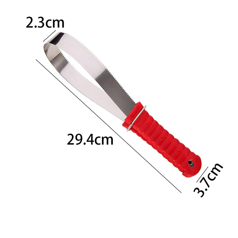 Horse Groming Shedding Stainless Steel Double Sided Hair Brush Scraper with Rubber Handle, for Dogs and Horses