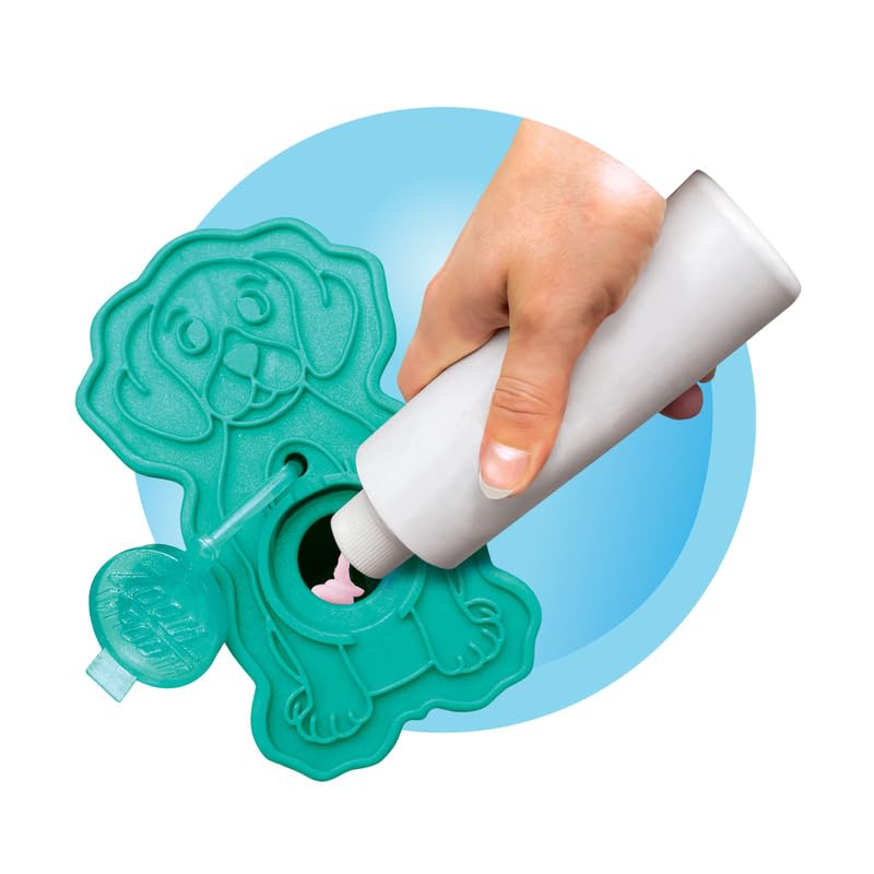 KONG ZoomGroom Bubbles Dog Brush - Soap Dispensing, Massaging and Gooming Brush for Dogs, Removes Shedding Hair - Works on All Coat Types and Lengths