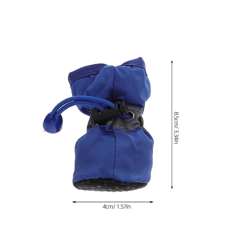 Dog Rain Boots Set Waterproof Small Dog Shoes with Adjustable Strap Thickened Non-Slip Paw Protectors for Outdoor Rainy Weather 3 Pairs